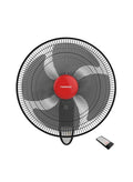 تورنيدو مروحة حائط 16 بوصة 4 ريشة ريموت 60 W EPS-16R أسود/أحمر